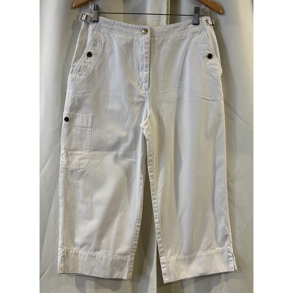 Lauren Ralph Lauren Pants - Lauren Ralph Lauren Capri Crop Pants‎ Size 8 White Cotton Cargo Pockets